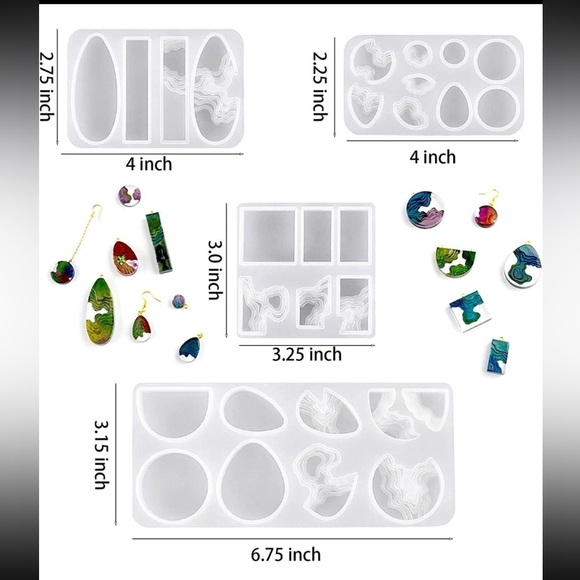 4 ISLAND OCEAN SILICONE MOLDS RESIN SOAPS WAX MELTS MORE BUNDLE DIY -2 FREEBIES - Picture 12 of 16